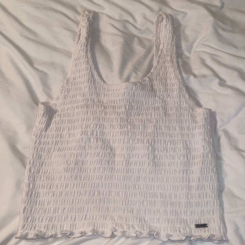 White tank top, size medium, hollister brand
